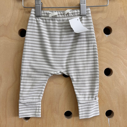 Cream + Tan Striped Pants