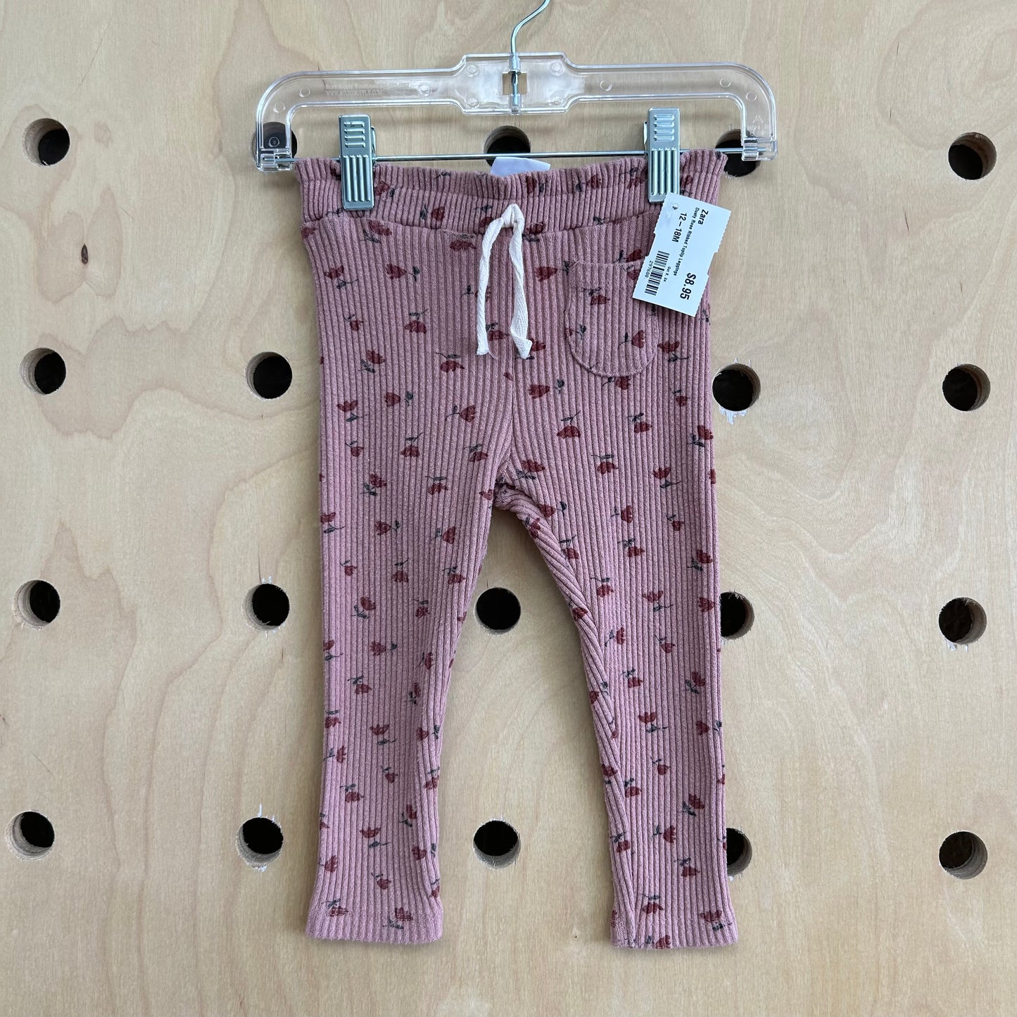 Dusty Rose Ribbed Tulip Leggings