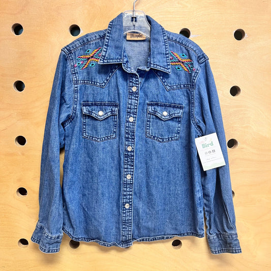 Embroider Aztec Snap Flannel