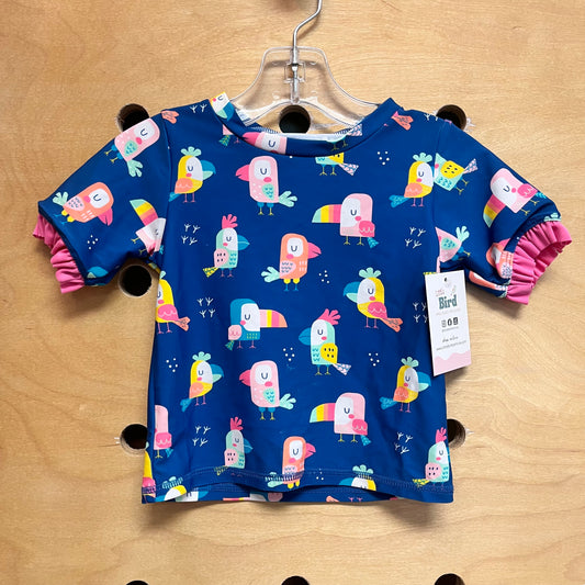 Blue/Pink Birds Swim Shirt NEW!!