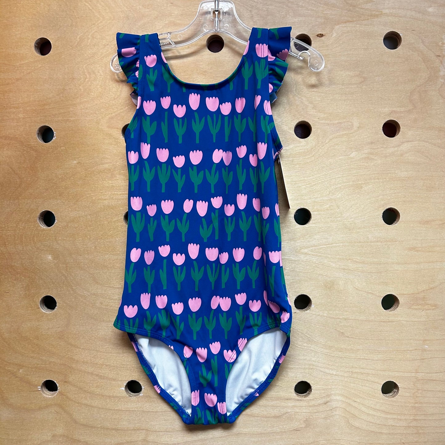 Blue & Pink Tulips Swimsuit