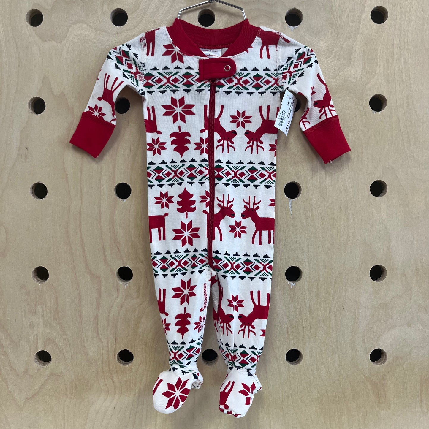 Cream & Red Reindeer Pajamas