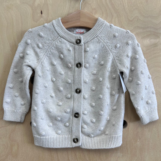 Beige Raised Dot Knit Sweater
