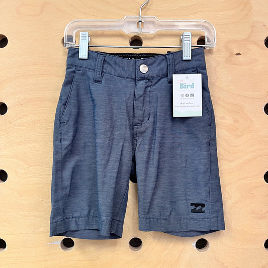 Grey Striped Crossfire Hybrid Shorts