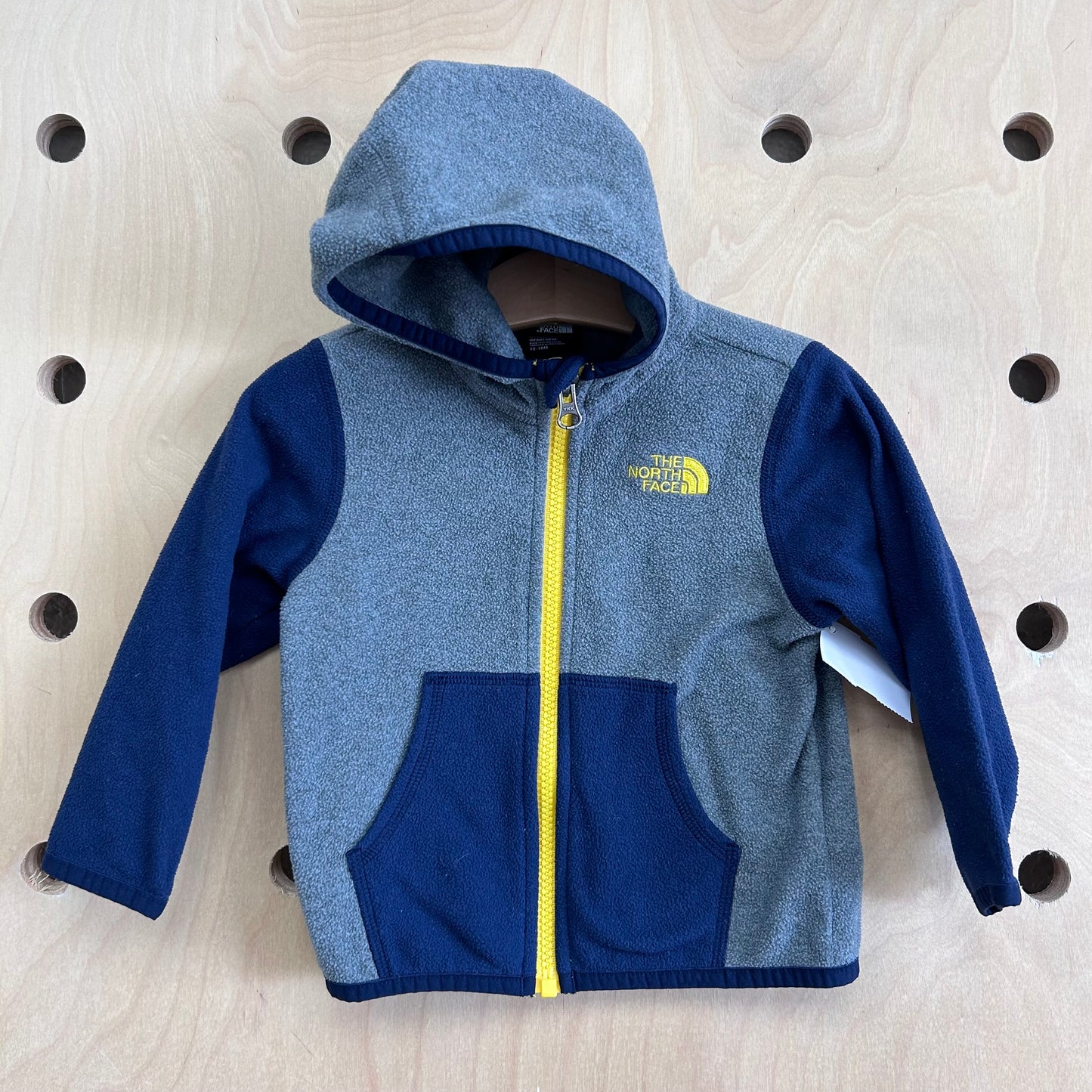 Navy + Grey Fleece Zip Hoodie