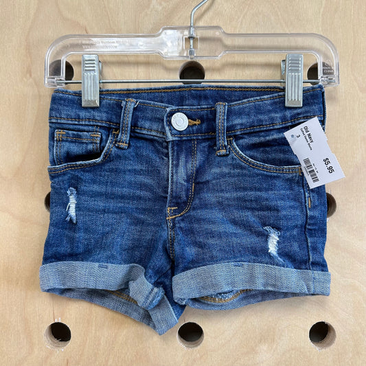 Cuffed Denim Shorts