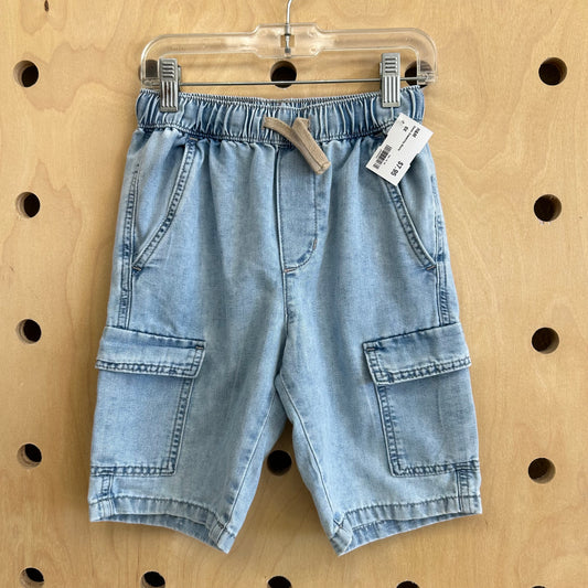Denim Drawstring Shorts