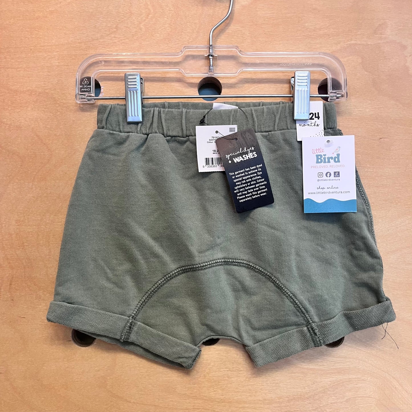 Green Cuffed Shorts NEW!