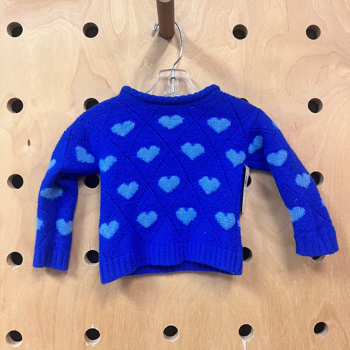 Two Toned Blue Heart Sweater