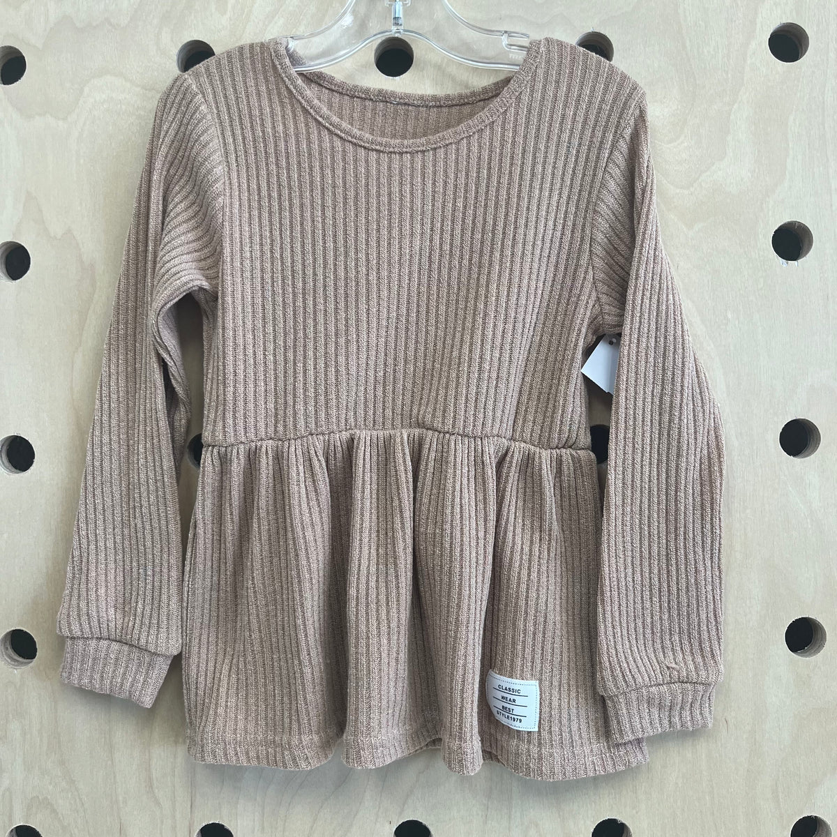 Tan Ribbed Top