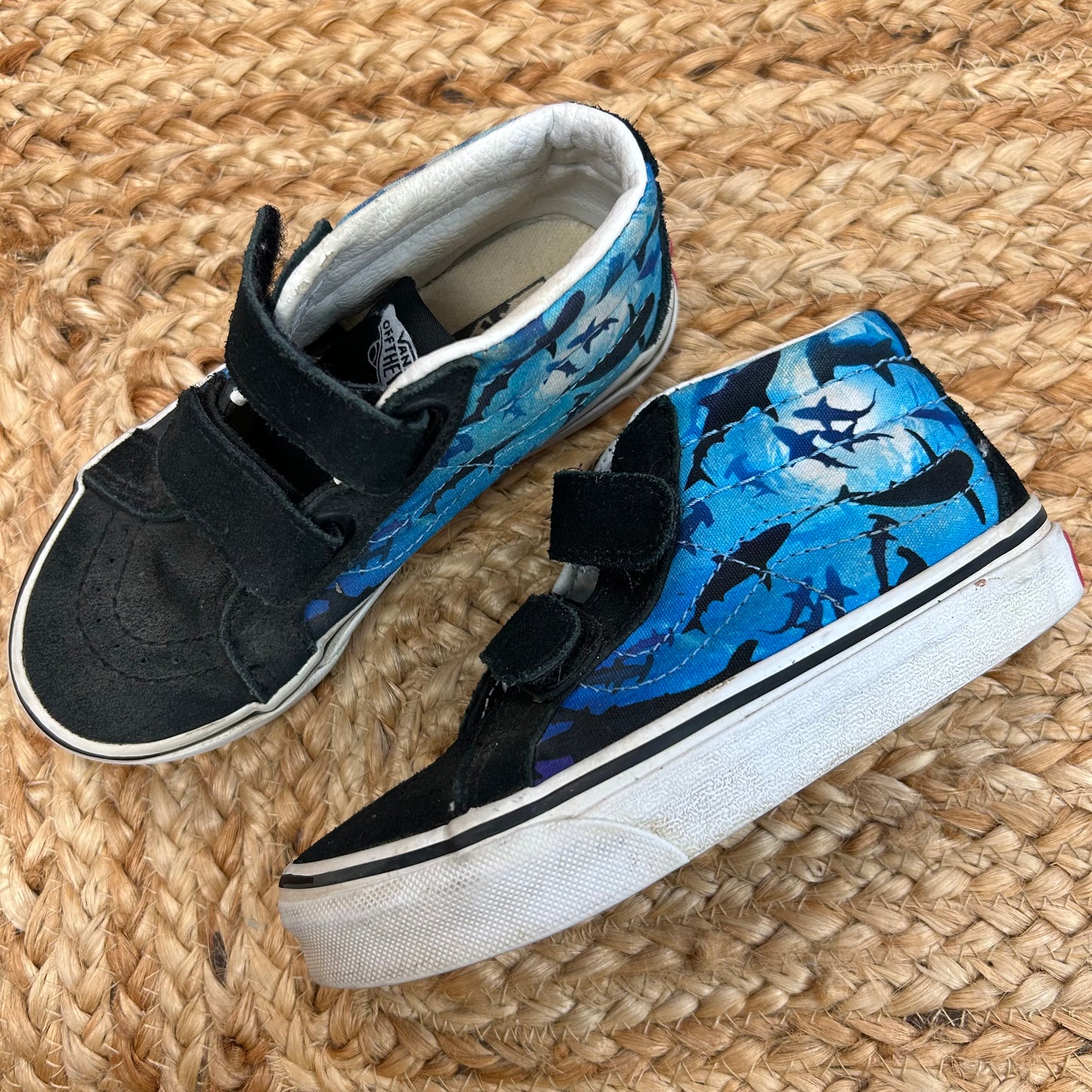 Black & Blue Shark High Tops