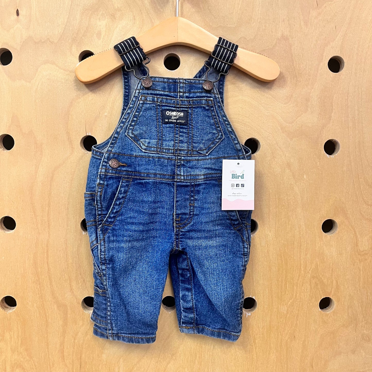 Webbing Strap Denim Overalls