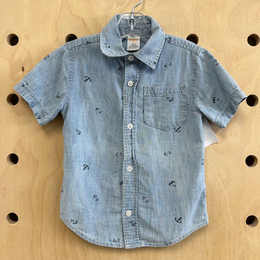 Denim Anchors Button Up Shirt