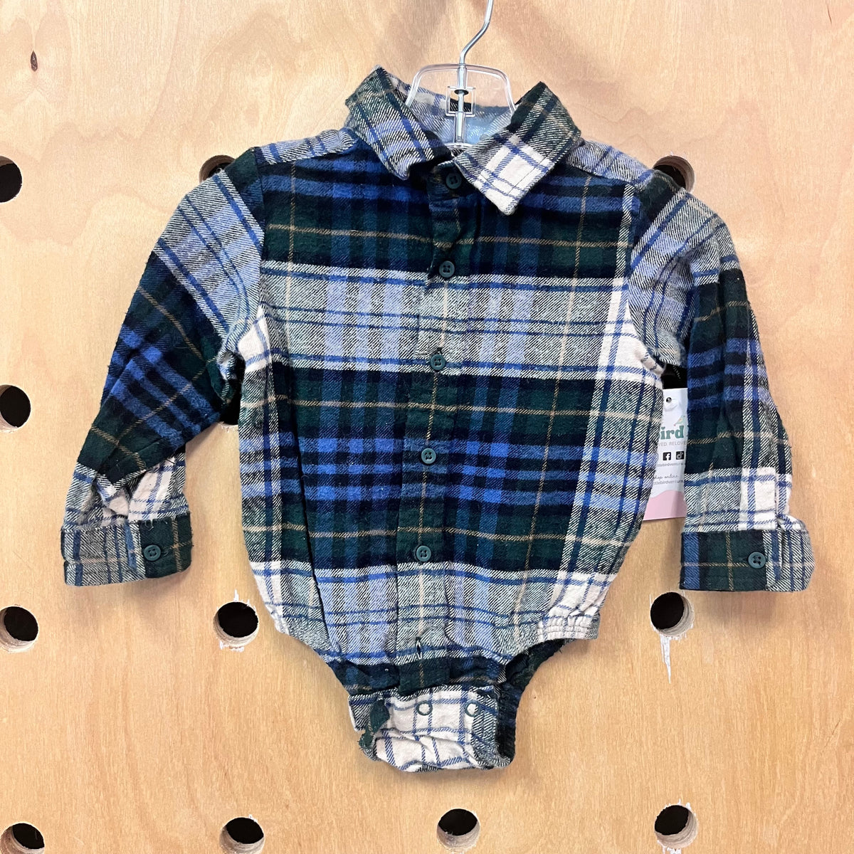 Plaid Flannel Button Up Bodysuit