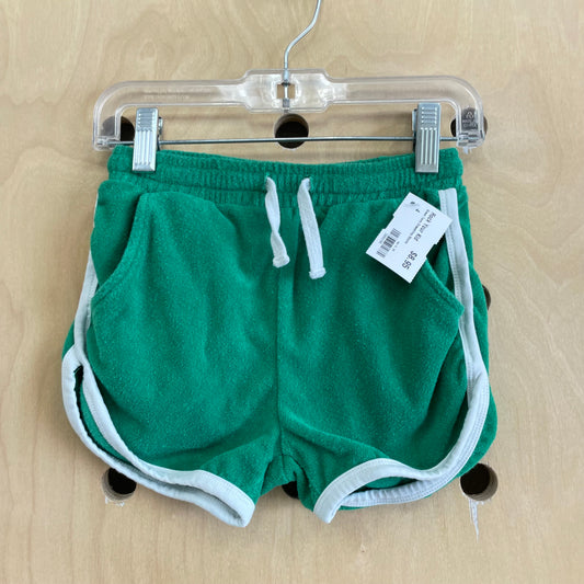 Green Terry Drawstring Shorts