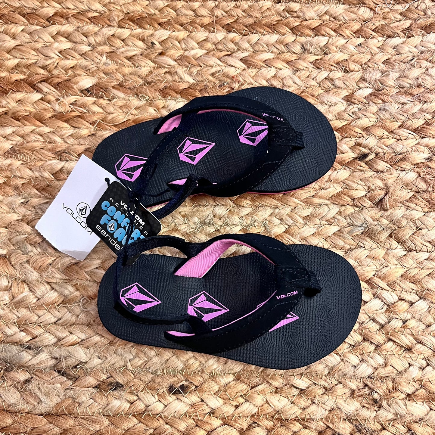 Pink/Black Back Strap Sandals