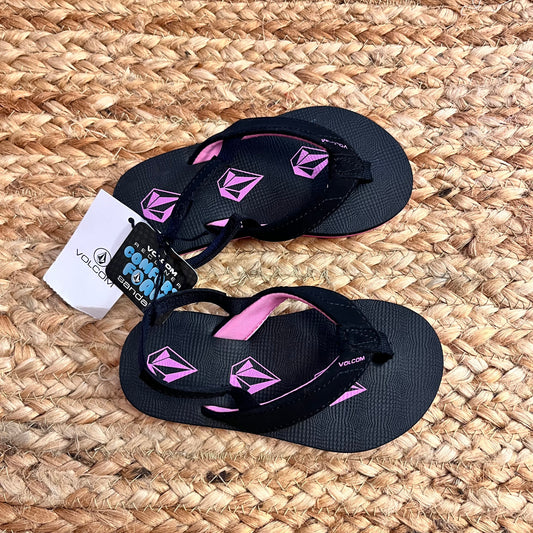 Pink/Black Back Strap Sandals