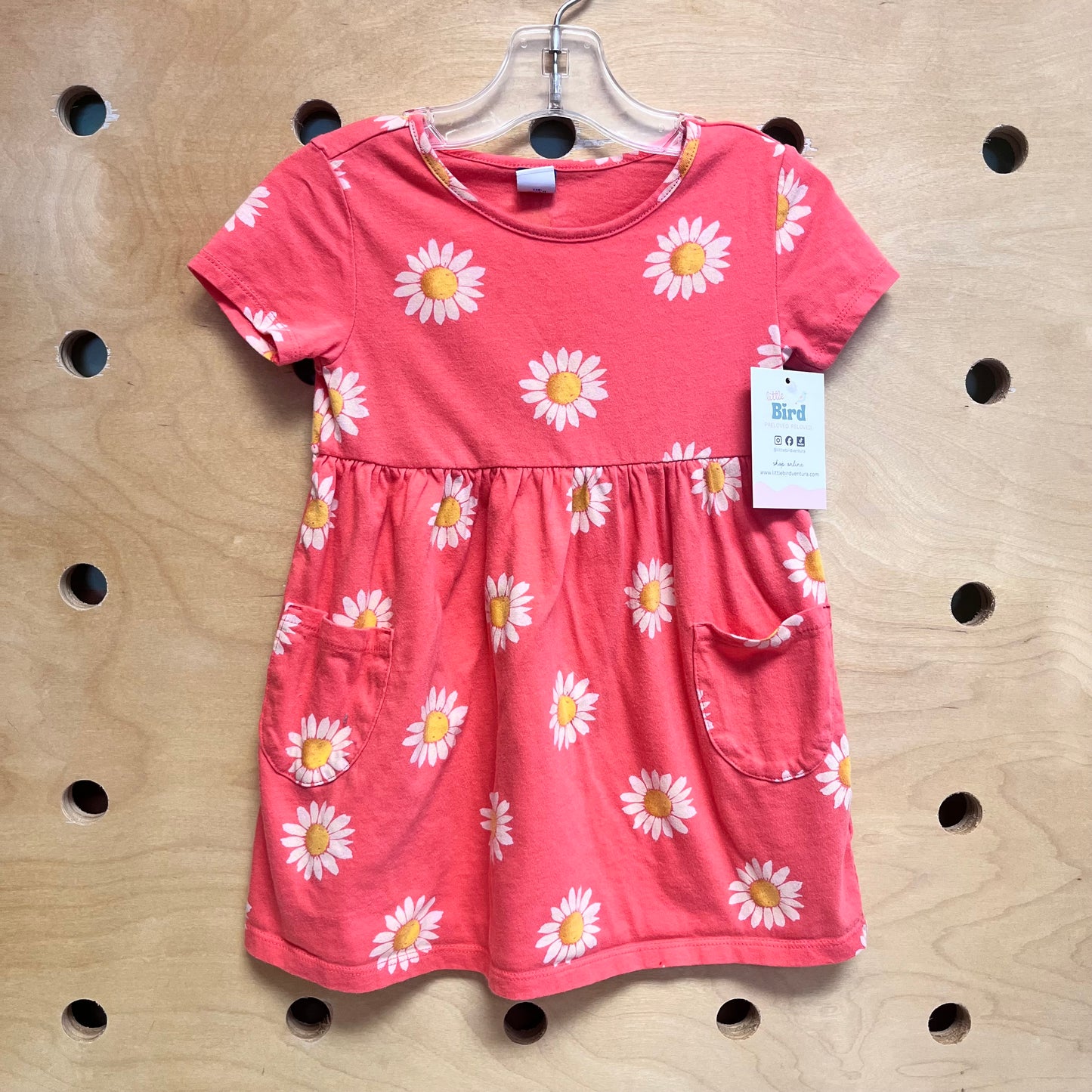 Pink/White Daisies Pocket Dress