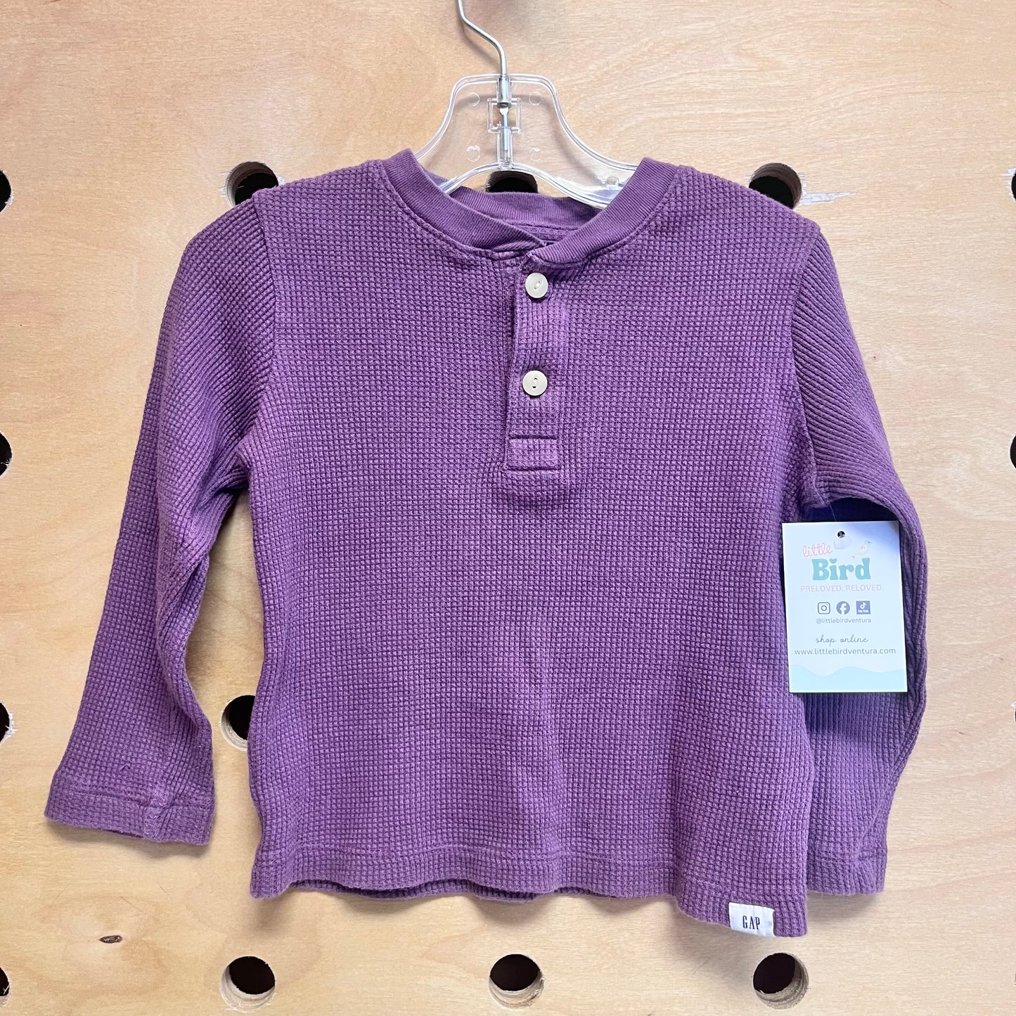 Purple Waffle Knit LS