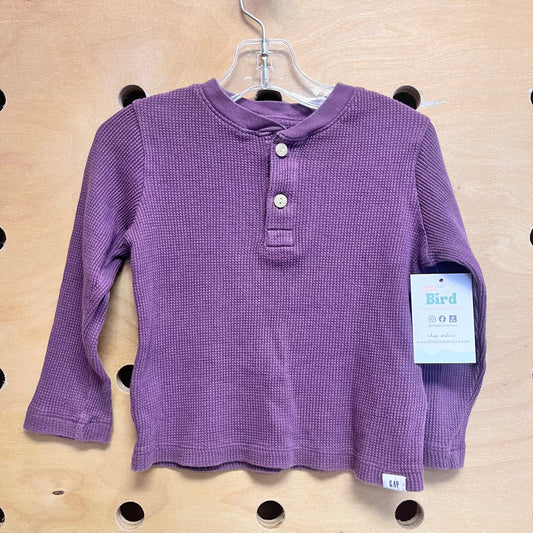 Purple Waffle Knit LS