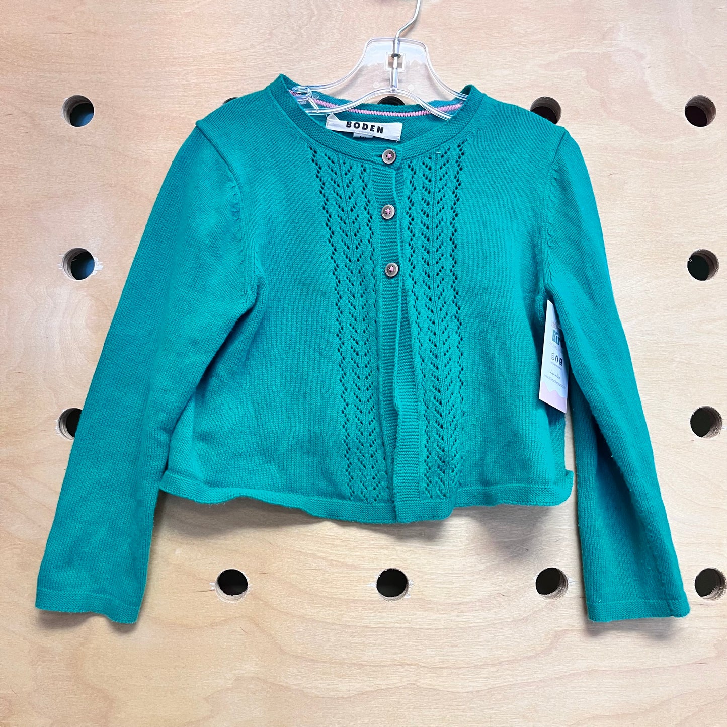 Green 3-Button Cardigan