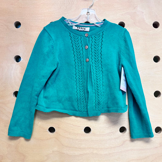 Green 3-Button Cardigan