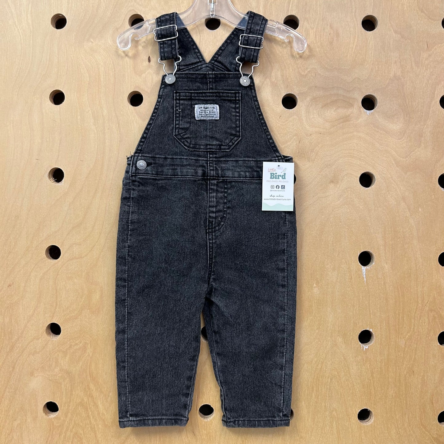 Black Denim Overalls