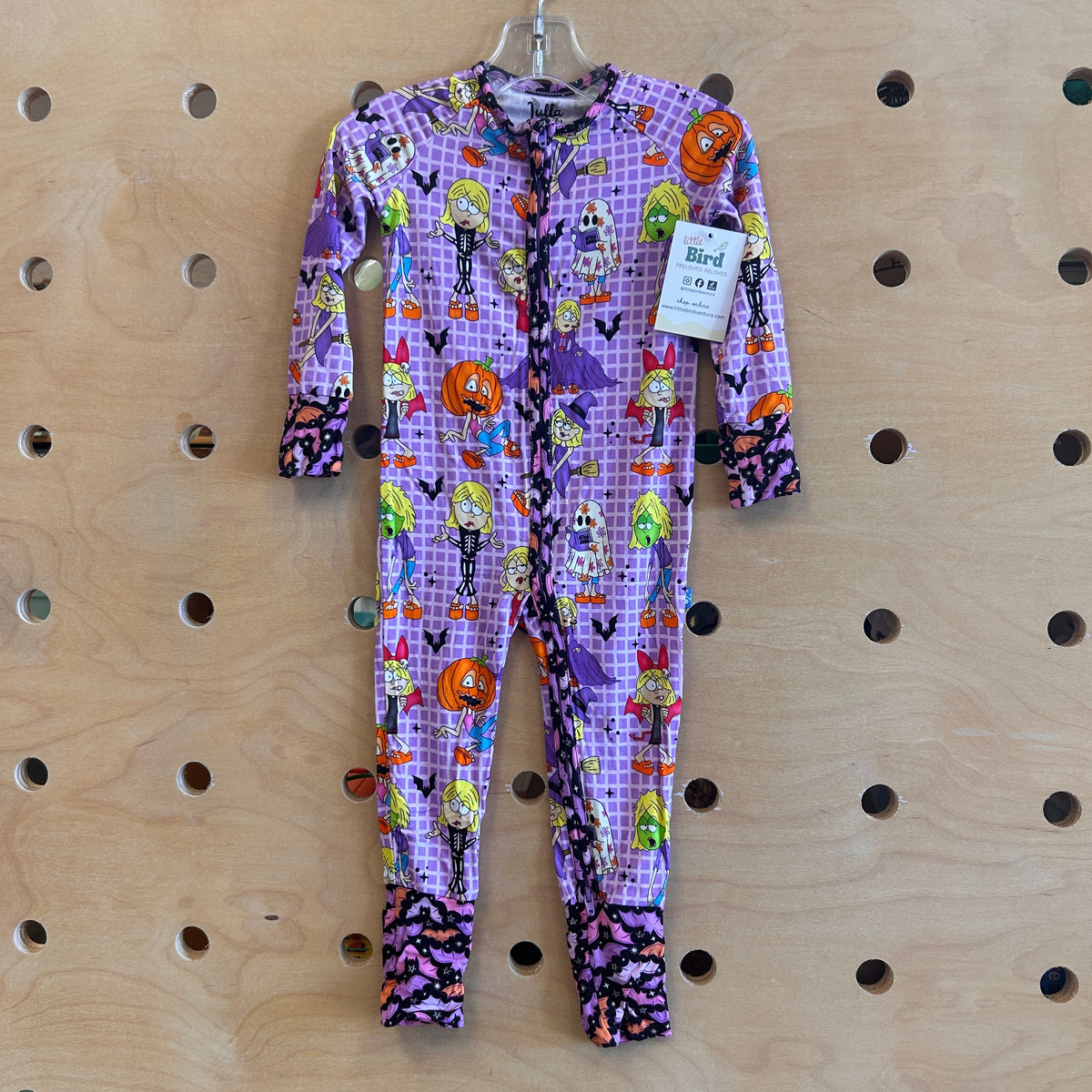 Purple Lizzie Halloween Bamboo Zippy