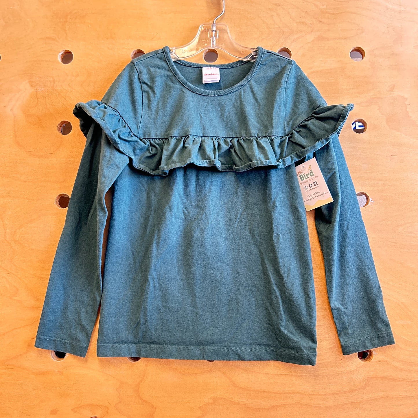 Emerald Green Ruffle Long Sleeve