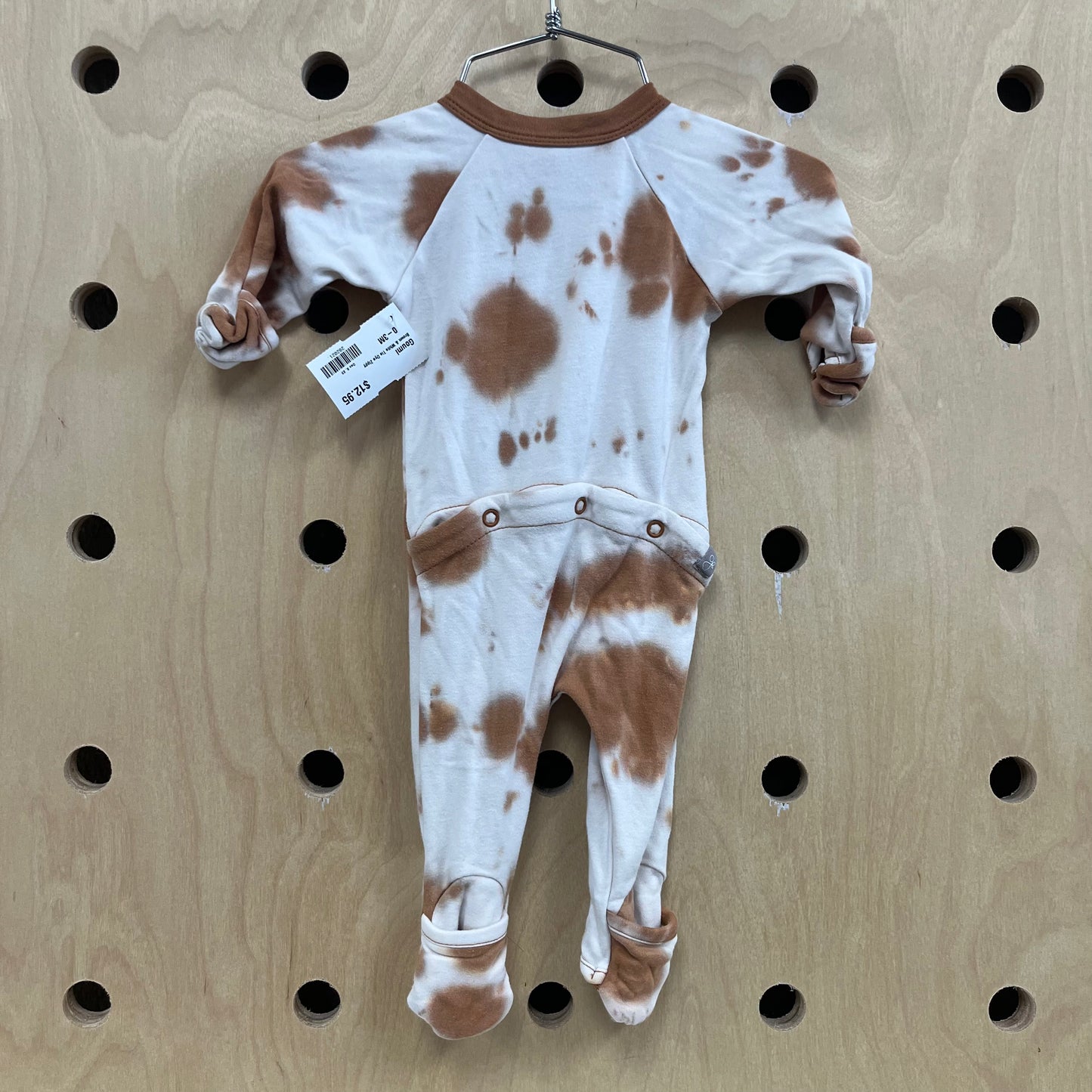 Brown & White Tie Dye Zippy