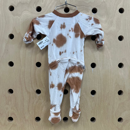 Brown & White Tie Dye Zippy