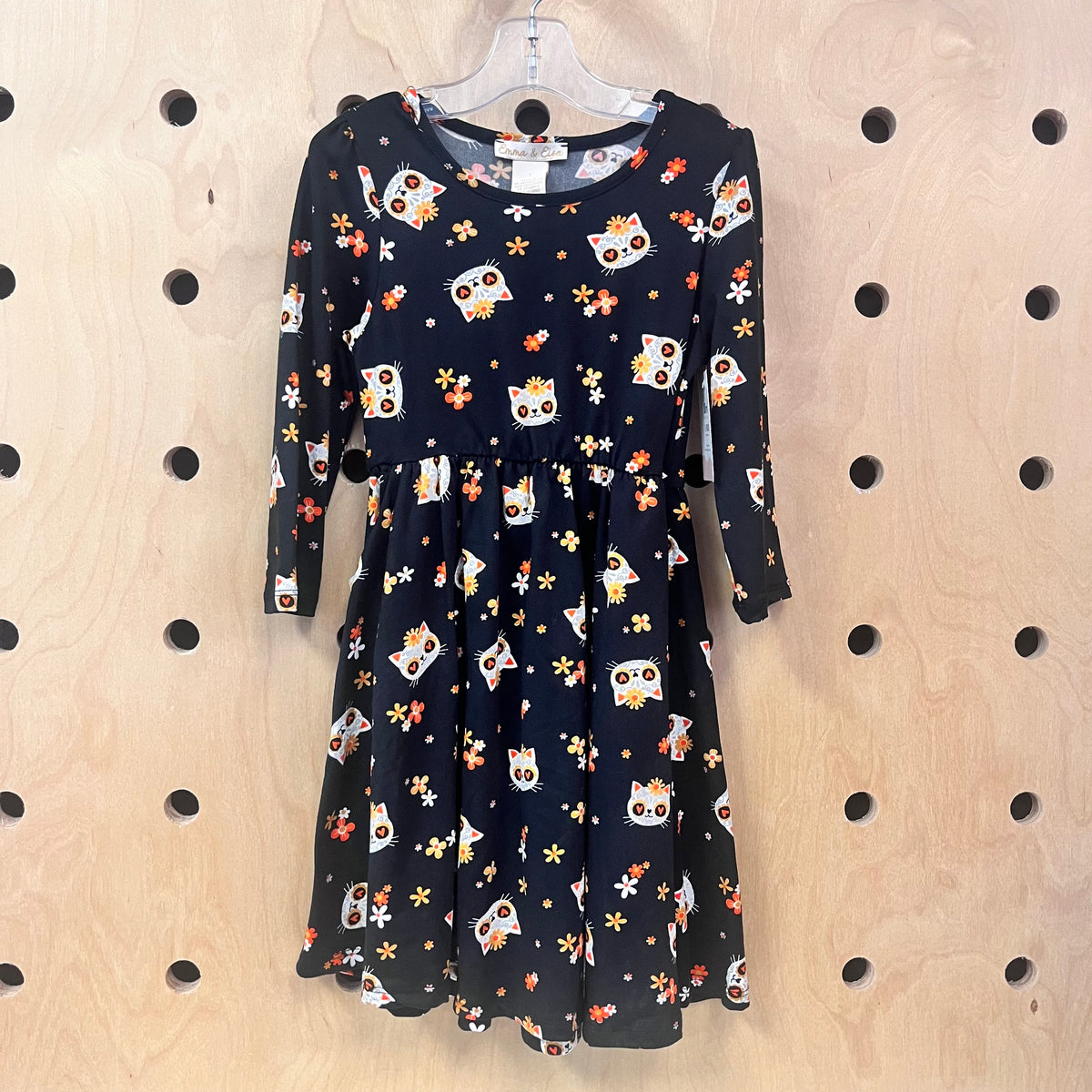 Black Dia De Los Muertos Kitty Dress