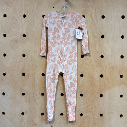 Modal White/Peach Feather Footies