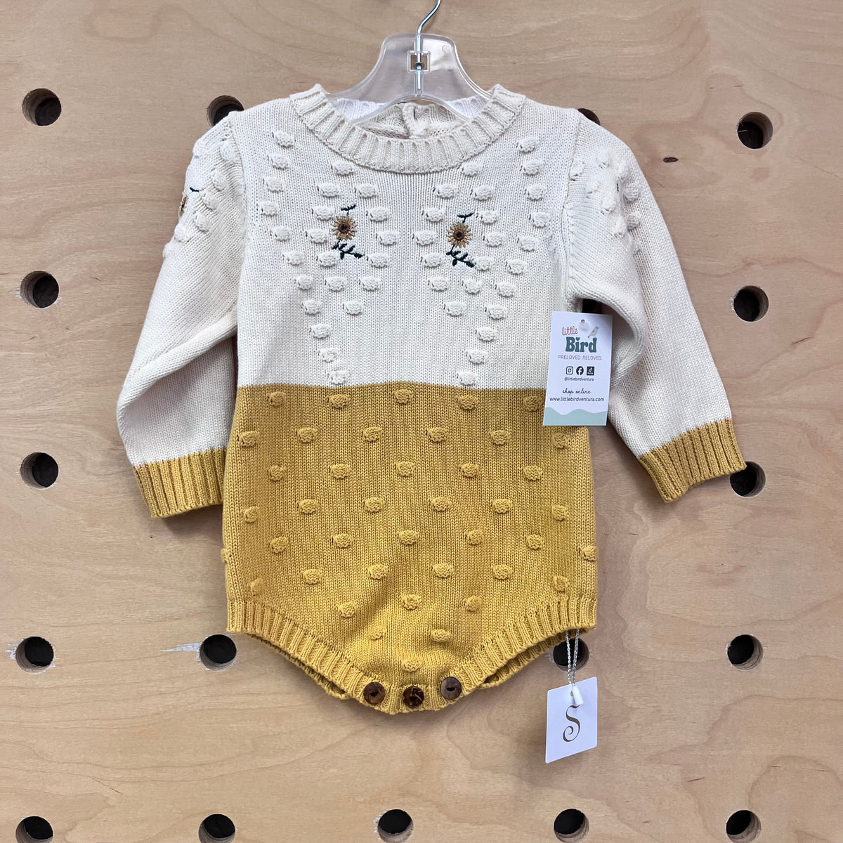 Knobby Knit Sunflowers Romper NEW!