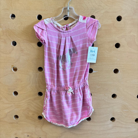 Pink Striped Horse Dress