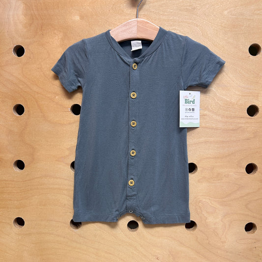 Teal Button Romper