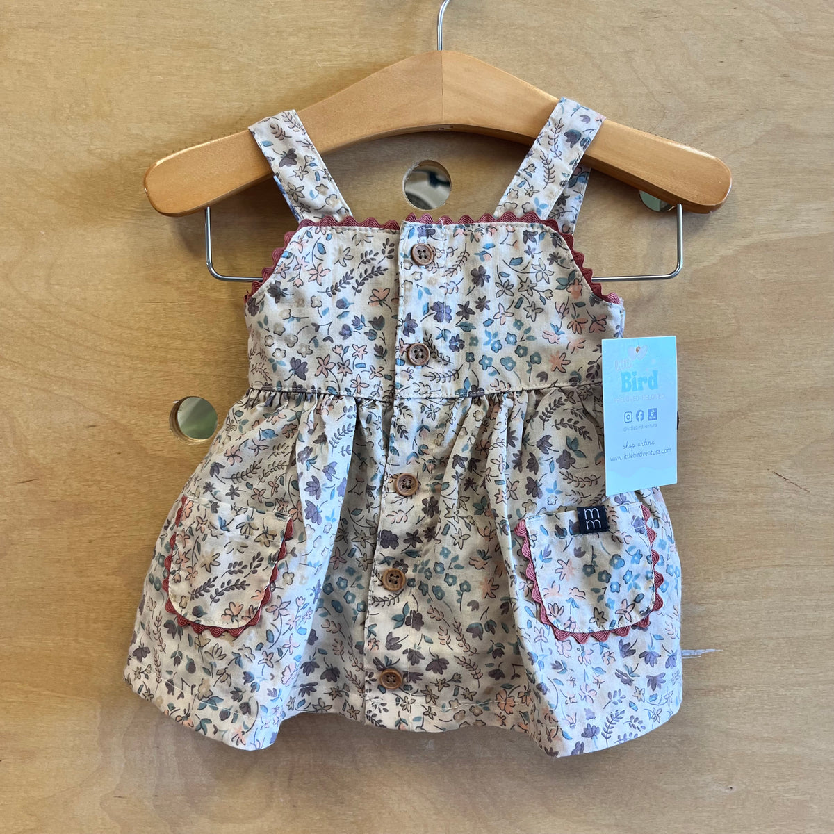Beige Floral Dress