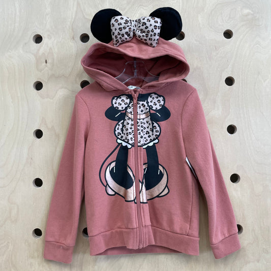 Tan Minnie Ears Zip Hoodie