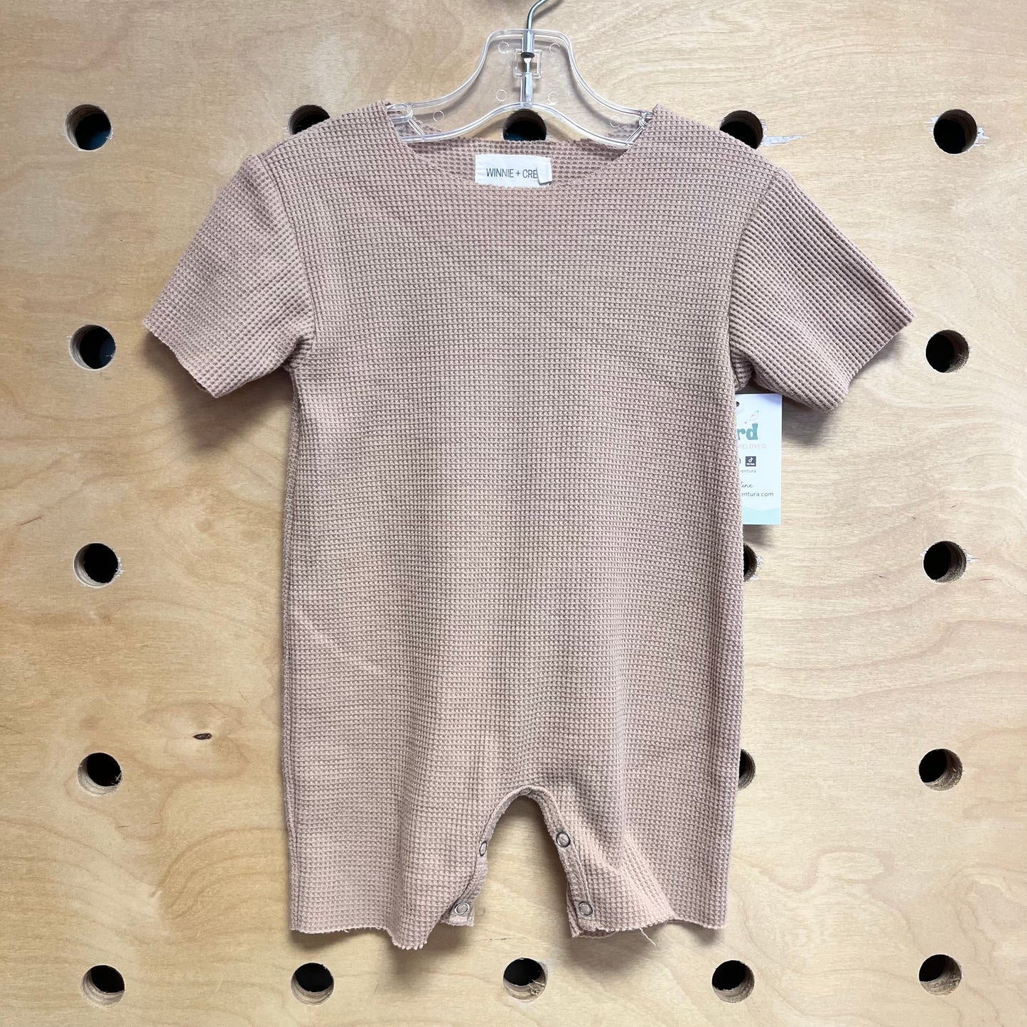 Brown Waffle Knit Romper