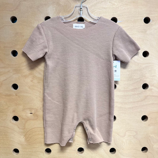 Brown Waffle Knit Romper