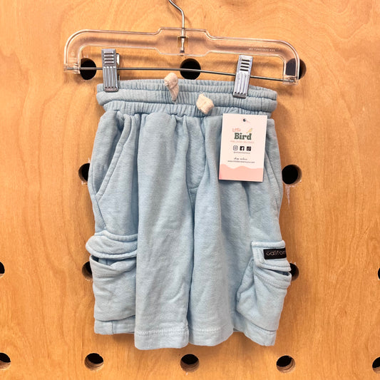 Light Blue Drawstring Shorts