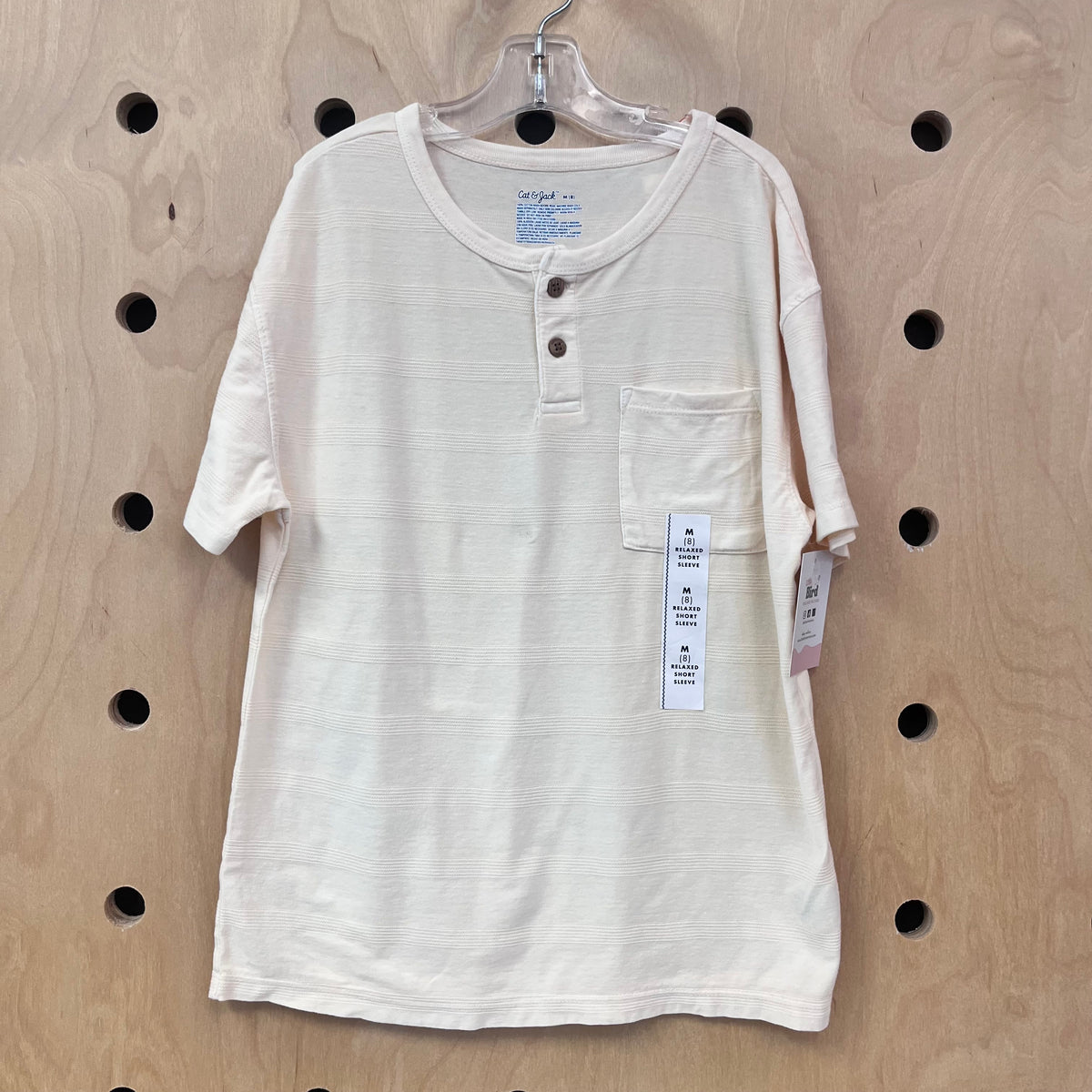 Yellow Textured Stripe Henley NEW!