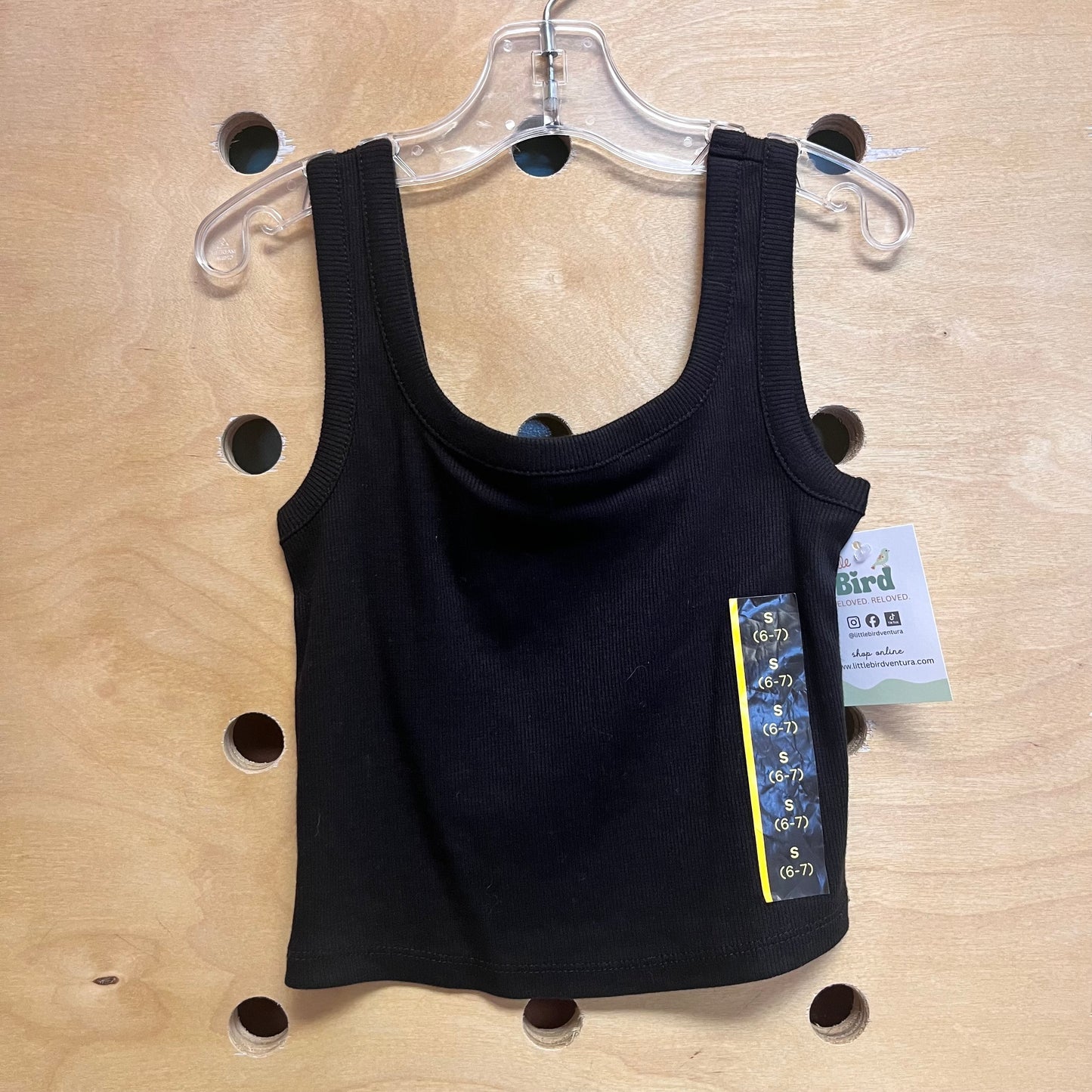 Black Ribbed Tank NEW!