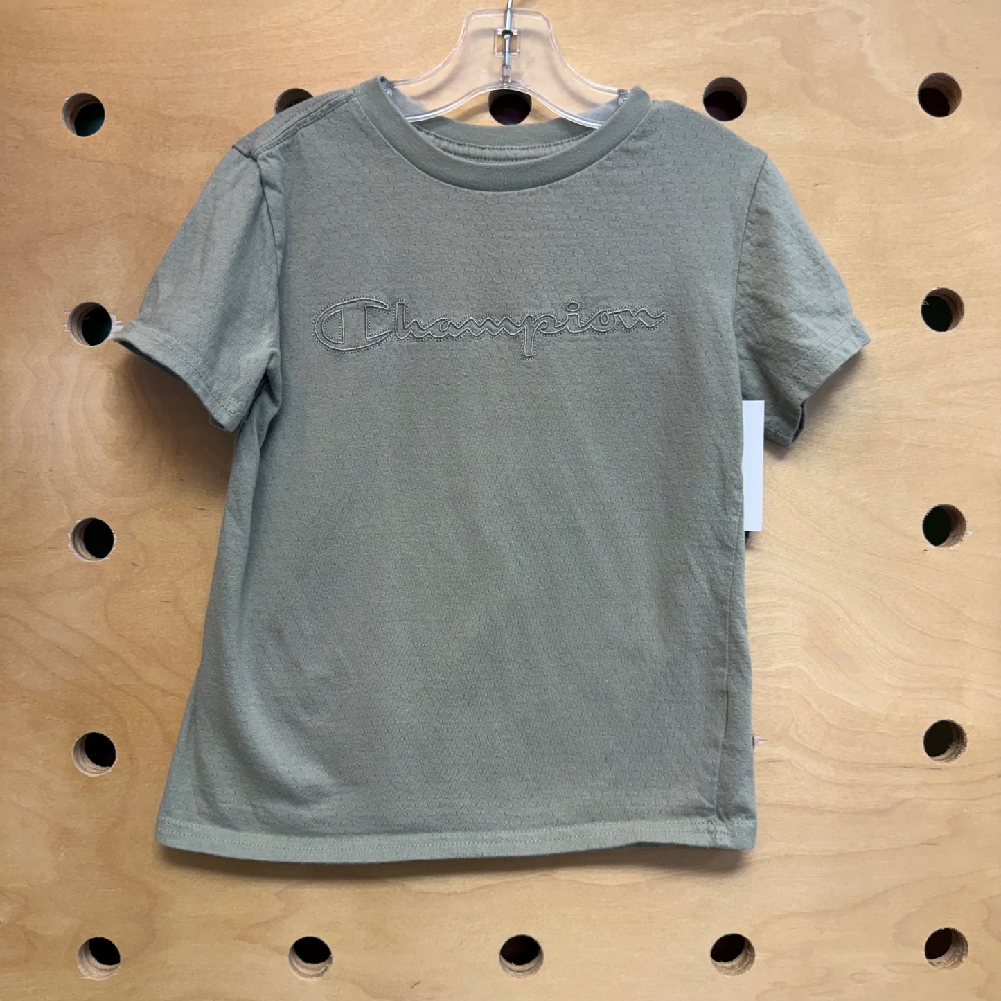 Green Pointelle Embroider Logo Tee