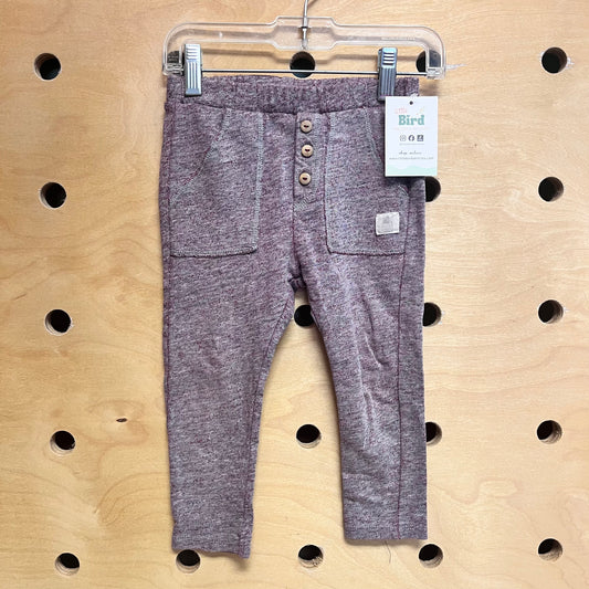 Grey/Maroon Heathered Soft Pants