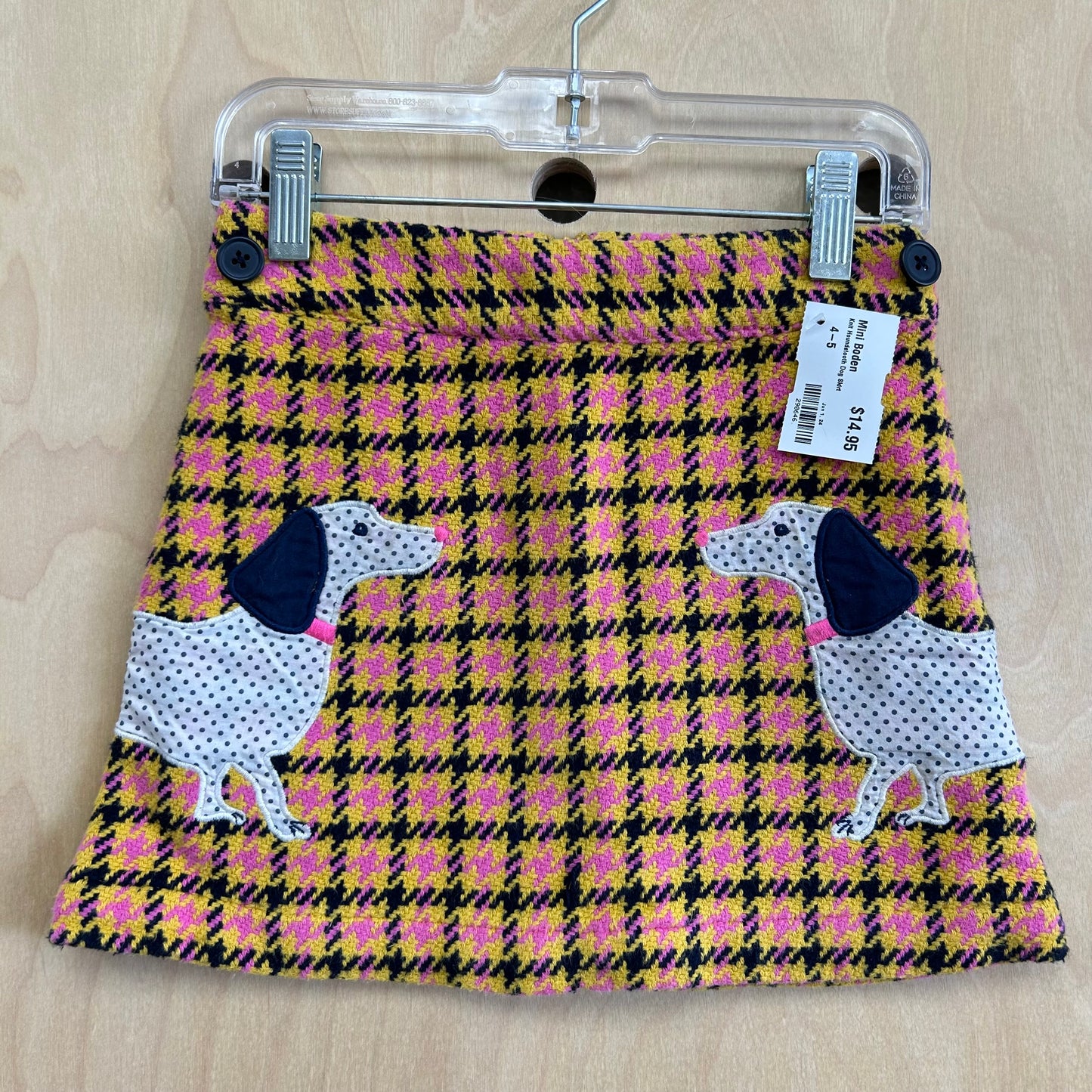Knit Houndstooth Dog Skirt