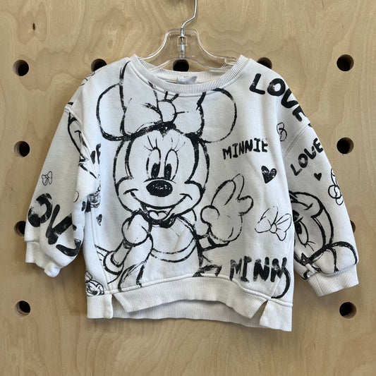 White Minnie Sweatshirt