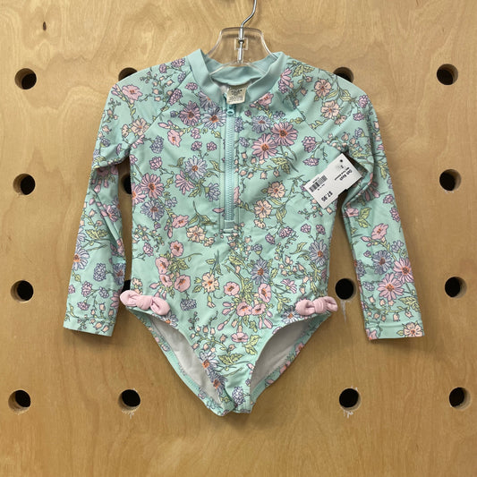 Mint Floral Swimsuit