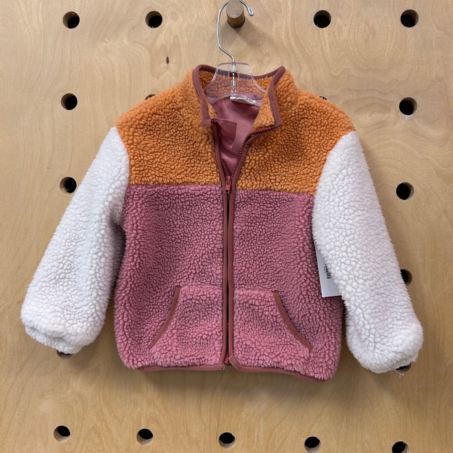 Colorblock Fleece Zip Jacket