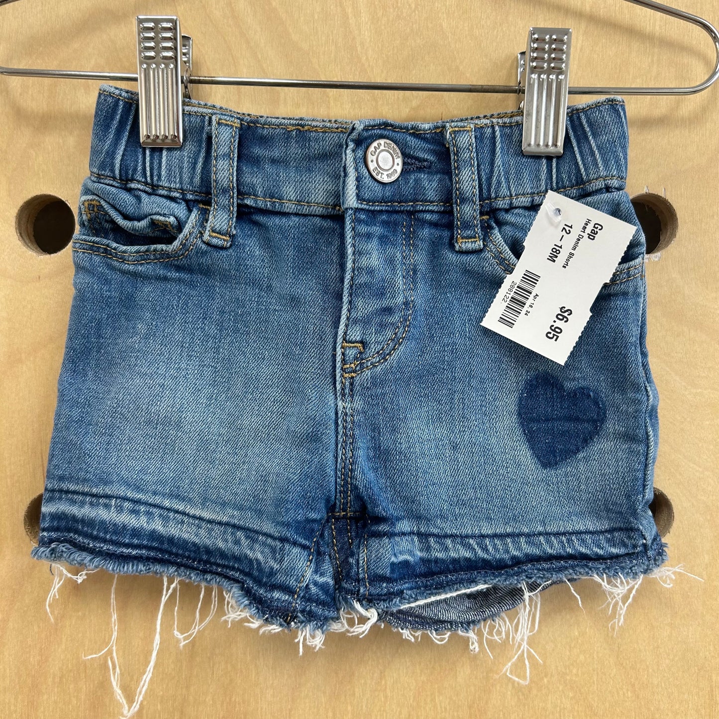 Heart Denim Shorts